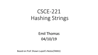 Hashing Strings in Computer Science