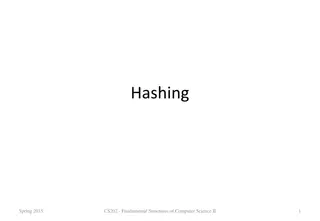 Fundamental Structures of Computer Science II - Hashing in Data Structures