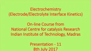Electrochemical Cells and Butler-Volmer Equation Overview
