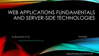 Web Applications Fundamentals and Server-Side Technologies Overview