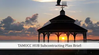 TAMU-CC HUB Subcontracting Plans Brief: