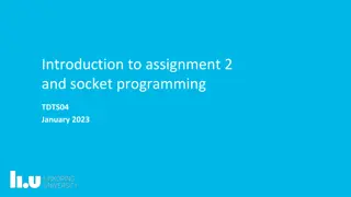 Introduction to Socket Programming for Assignment 2