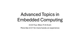 Hands-On Experience in Advanced Embedded Computing