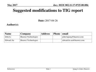 Suggested Modifications to TIG Report - Factories of the Future