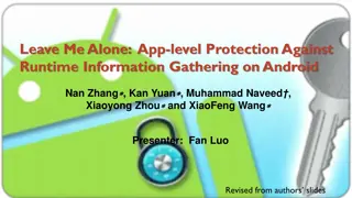 App-level Protection Against Runtime Information Gathering on Android