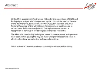 Cutting-Edge Devices and Servers Overview at Apollon Facility