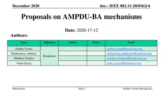 Enhancements to IEEE 802.11 AMPDU-BA Mechanisms