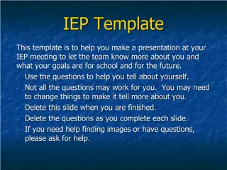 Create Your Personalized IEP Presentation Template