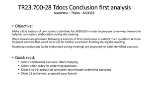 Analysis of Conclusions and Proposed Ways Forward