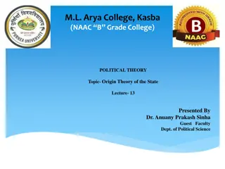 Origin Theory of the State Lecture