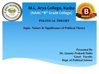 Nature and Significance of Political Theory