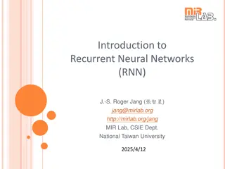 Recurrent Neural Networks: Applications and Training