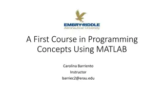 Course Overview: MATLAB Programming Concepts for Engineers