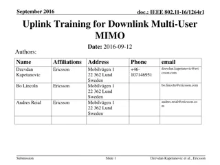 Uplink Training for Downlink Multi-User MIMO in IEEE 802.11-16/1264r1