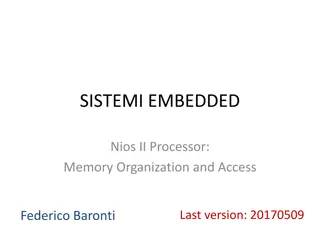 Embedded Nios II Processor Memory Organization and Access