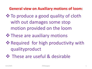 Auxiliary Motions of Loom for Cloth Quality