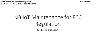 NB-IoT Maintenance for FCC Regulation: Proposed Solutions and Concerns