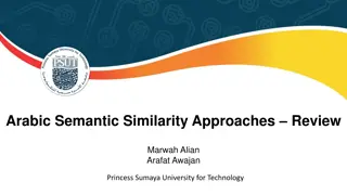 Review of Arabic Semantic Similarity Approaches