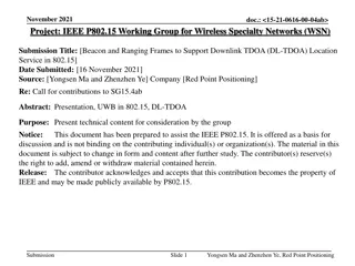 Wireless Specialty Networks: Beacon and Ranging Frames for DL-TDOA Location Service
