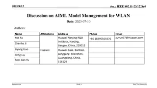 Discussion on AIML Model Management for WLAN