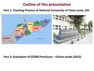 Enhancing Teaching Practice and Evaluating Practicum in Education Programs