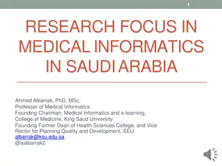 Medical Informatics Research Focus in Saudi Arabia