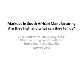 Insights into South African Manufacturing Markups and Industrial Structure