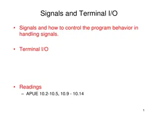 Signals and Terminal I/O in Program Handling