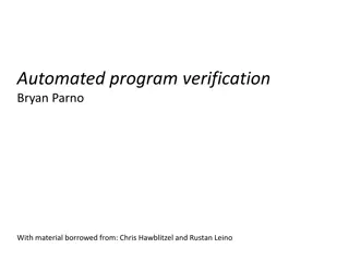 Automated Program Verification and Dafny Overview