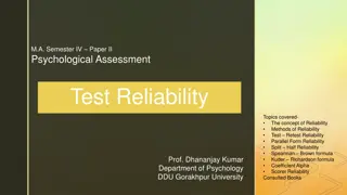 Psychological Assessment Test Reliability