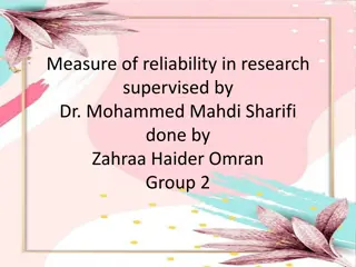 Methods of Measuring Reliability in Research