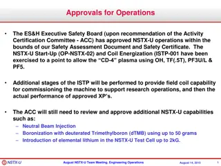 Operations Approval and Preparations for NSTX-U Research Machine