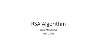 RSA Algorithm: Key Generation, Encryption, Decryption