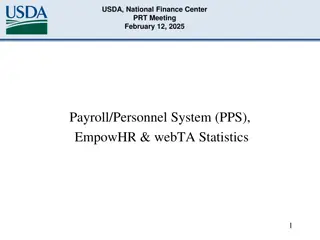USDA National Finance Center PRT Meeting Analysis