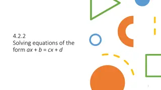Solving Linear Equations: Definitions and Steps