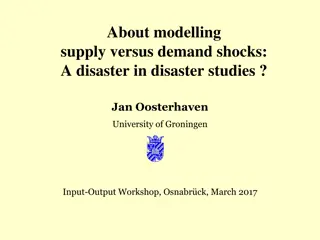 Modelling Supply Versus Demand Shocks: Insights from Disaster Studies
