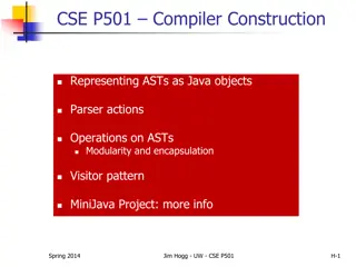 ASTs as Java Objects in Compiler Construction