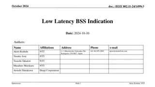 IEEE 802.11-24 Low Latency BSS Indication Proposal