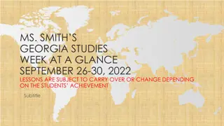 Georgia Studies Week at a Glance - Sept 26-30, 2022 | Lessons & Standards