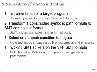 Concolic Testing Steps and Tasks Overview