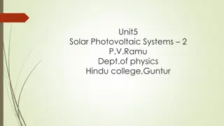 Solar Photovoltaic Systems Syllabus and Slides