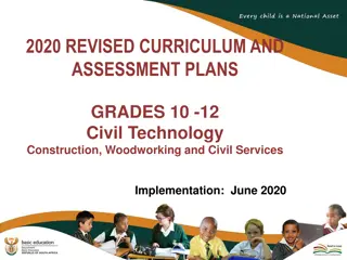 Revised Curriculum and Assessment Plans for Civil Technology Grades 10-12