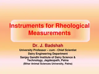 Instruments for Rheological Measurements in Dairy Engineering