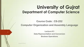 Computer Data Representation and Number Systems Overview