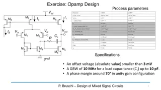 Op-Amp Design Parameters and Calculations Process