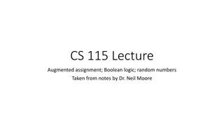 Augmented Assignment, Chaining Comparisons, and Boolean Logic in Python