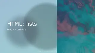 HTML Lists and Types Explained