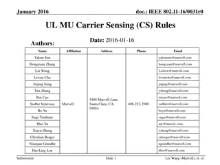 IEEE 802.11-16/0031r0 UL MU Carrier Sensing Rules January 2016