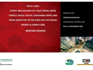 Supply and Delivery of Toilet Paper and Paper Products: RT14-1-2022 Details