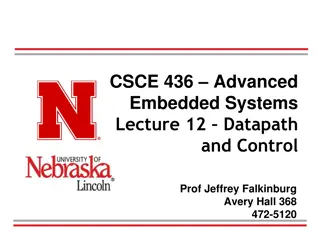 Advanced Embedded Systems Lecture on Datapath and Control Timing
